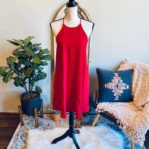 Everly Red Halter Mini Dress